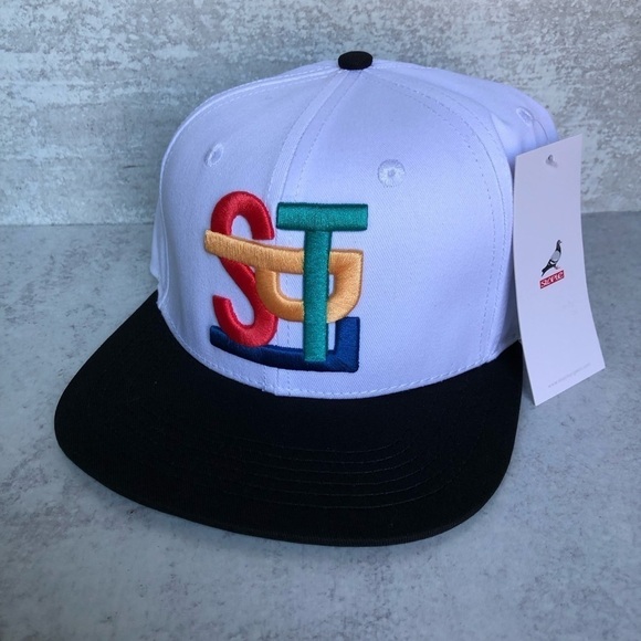 Staple SnapBack Cap White Multicolored Embroidered Hat One Size - Picture 6 of 7